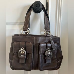Brown Coach Soho Leather Satchel